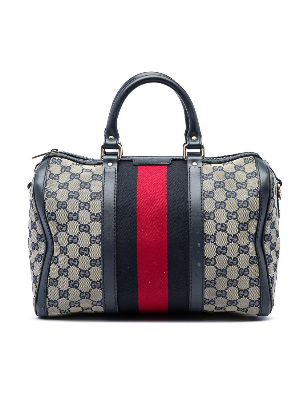 Gucci Vintage Web Boston Bag Gg Canvas #367852G10B